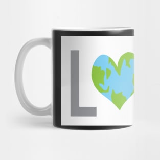 Earth Love- Save the Earth- Heart Mug